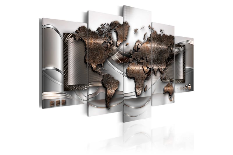 Tavla Pearl Map 100X50 Brun|Vit, Artgeist sp. z o. o.