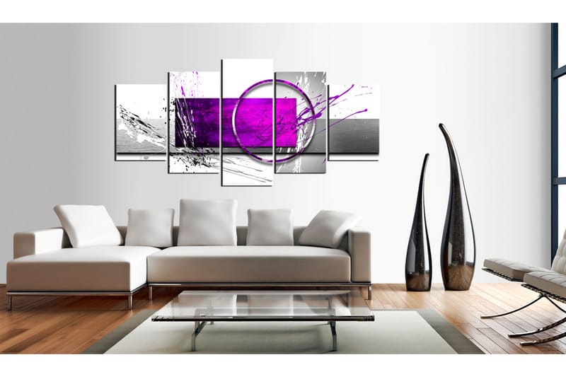 Tavla Purple Expression 100X50 Lila|Vit - Artgeist sp. z o. o. - Inredning & dekor - Tavlor & konst - Canvastavla