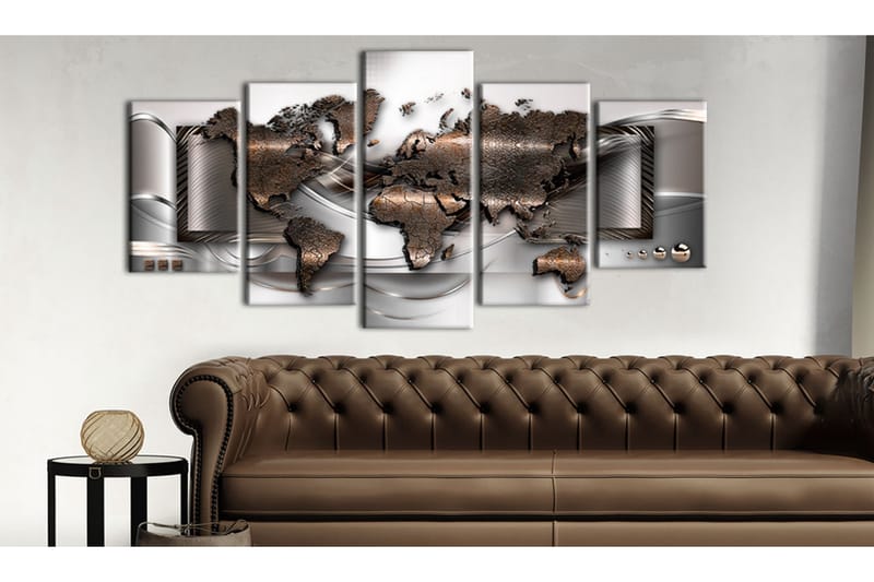 Tavla Pearl Map 100X50 Brun|Vit - Artgeist sp. z o. o. - Inredning & dekor - Tavlor & konst - Canvastavla