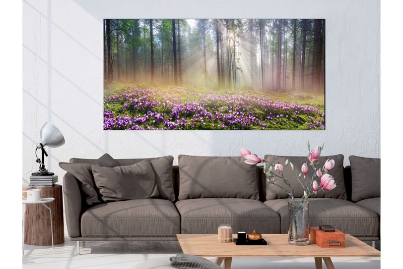 TAVLA Purple Meadow (1 Part) Wide 120x60 - Artgeist sp. z o. o. - Inredning & dekor - Tavlor & konst - Canvastavla