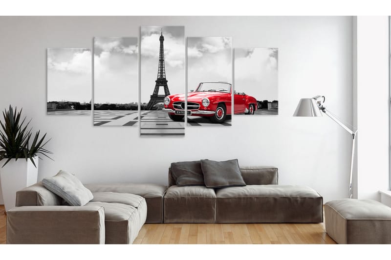 Tavla Parisian Car 100X50 Vit - Artgeist sp. z o. o. - Inredning & dekor - Tavlor & konst - Canvastavla