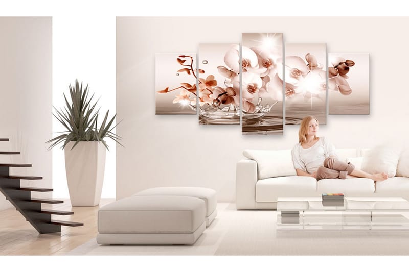 Tavla Poetry Of Moment 100X50 Rosa|Flerfärgad|Vit - Artgeist sp. z o. o. - Inredning & dekor - Tavlor & konst - Canvastavla