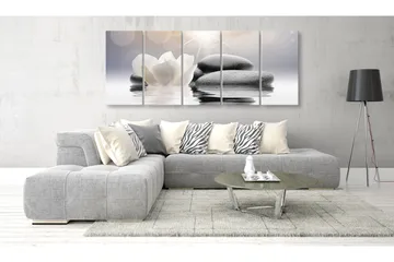 Tavla Pebbles In Water 5 Parts Narrow 200x80 - Artgeist sp. z o. o. - Inredning & dekor - Tavlor & konst - Canvastavla
