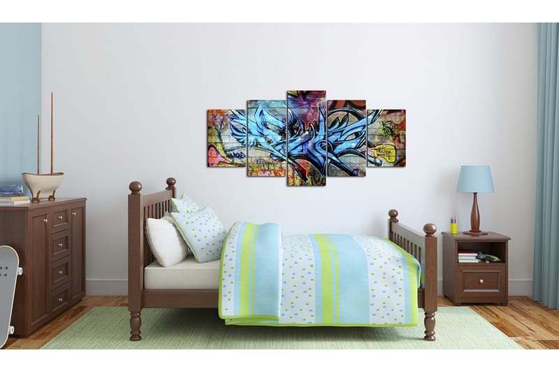 Tavla Poesi Av En Storstad 100X50 Flerfärgad - Artgeist sp. z o. o. - Inredning & dekor - Tavlor & konst - Canvastavla