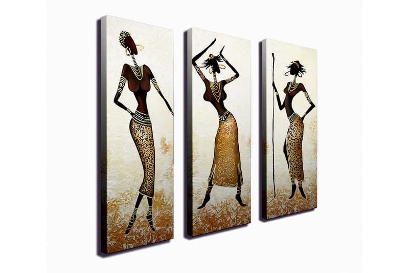 Väggdekor Canvas Målning 3 Delar - Inredning & dekor - Tavlor & konst - Canvastavla