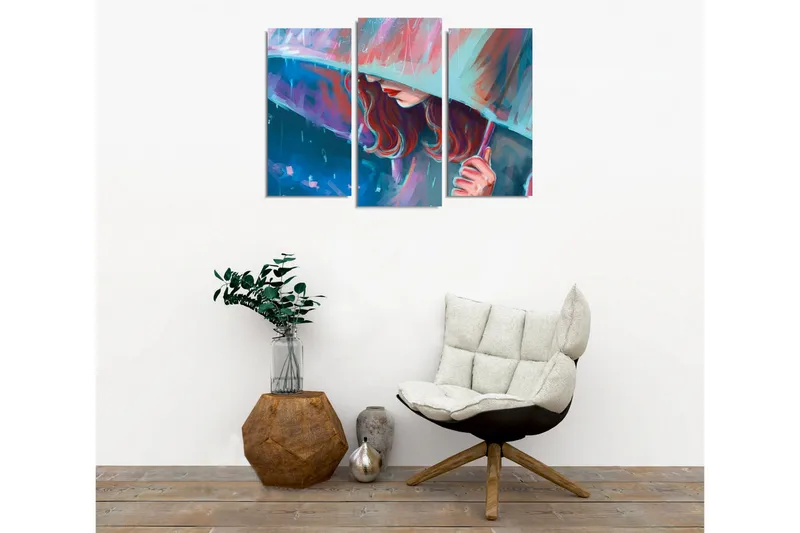 Väggdekor Canvas Målning 3 Delar - Inredning & dekor - Tavlor & konst - Canvastavla