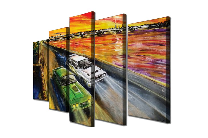 Väggdekor Canvas Målning 5 Delar - Inredning & dekor - Tavlor & konst - Canvastavla