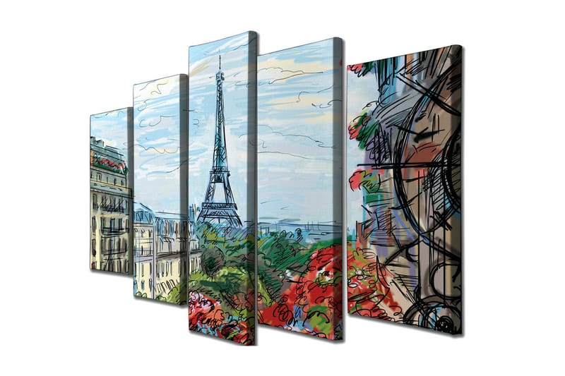 Väggdekor Canvas Målning 5 Delar - Inredning & dekor - Tavlor & konst - Canvastavla