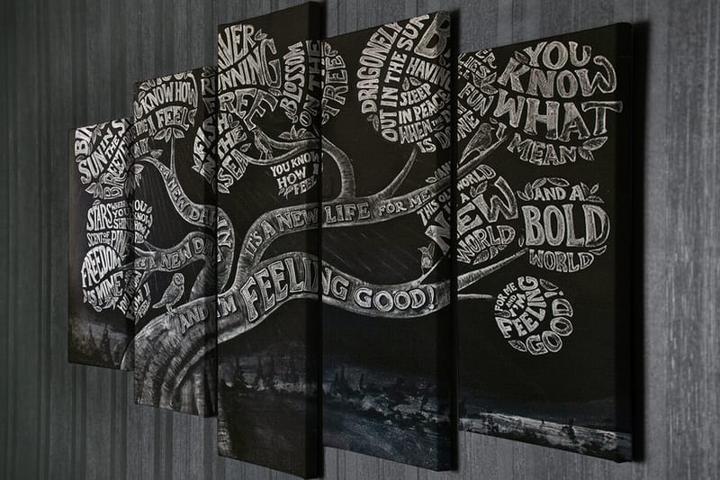 Väggdekor Canvas Målning 5 Delar - Inredning & dekor - Tavlor & konst - Canvastavla