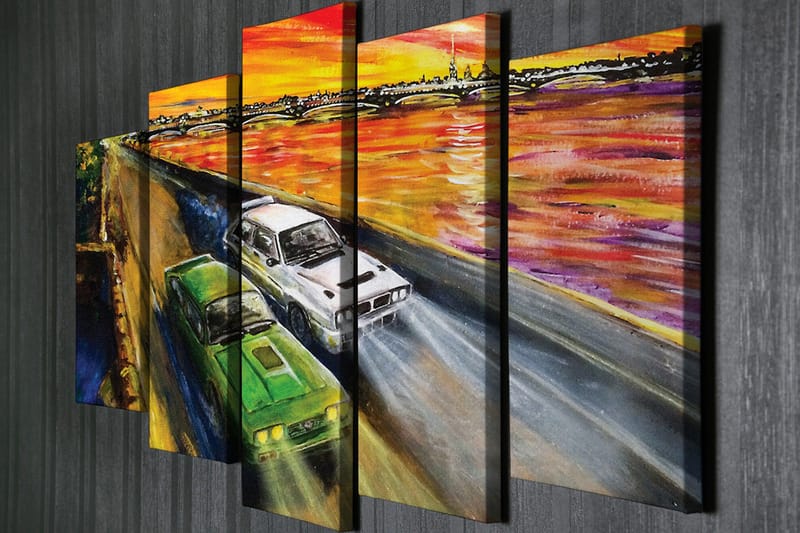 Väggdekor Canvas Målning 5 Delar - Inredning & dekor - Tavlor & konst - Canvastavla