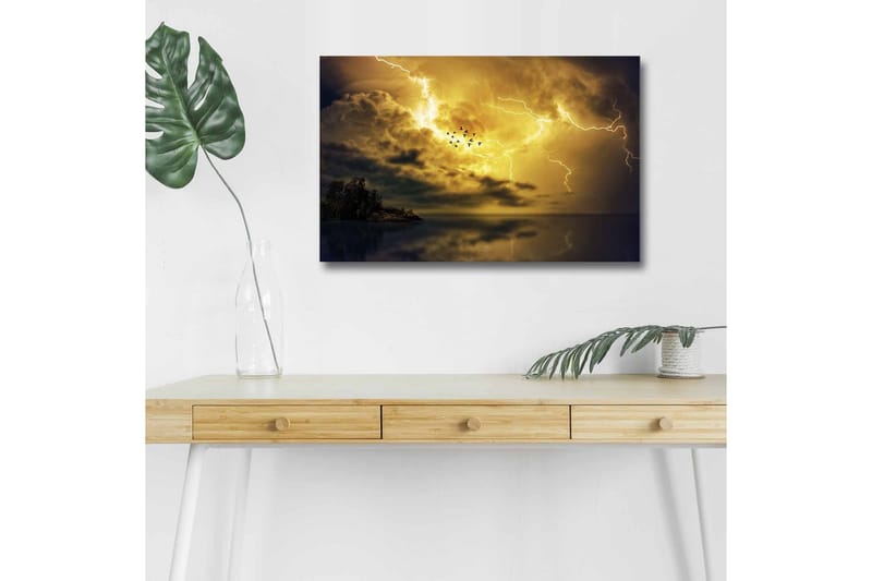 Väggdekor LED-belysning Canvas Målning - Inredning & dekor - Tavlor & konst - Canvastavla