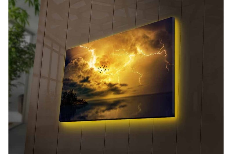 Väggdekor LED-belysning Canvas Målning - Inredning & dekor - Tavlor & konst - Canvastavla