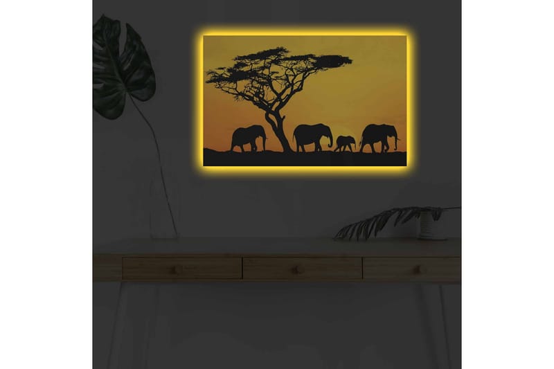 Väggdekor LED-belysning Canvas Målning - Inredning & dekor - Tavlor & konst - Canvastavla
