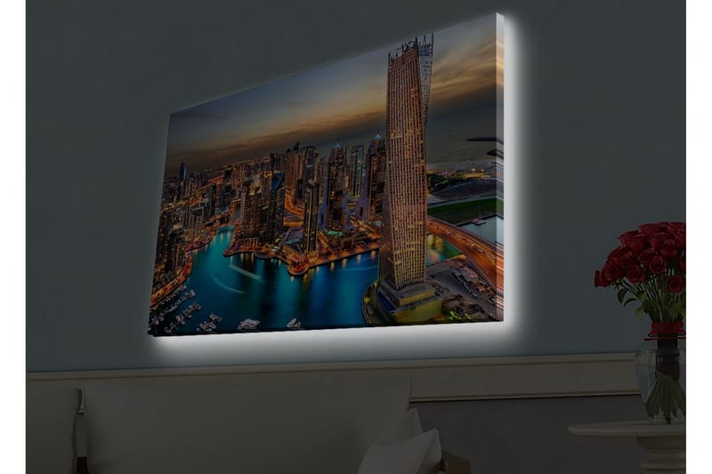 Väggdekor LED-belysning Canvas Målning - Inredning & dekor - Tavlor & konst - Canvastavla