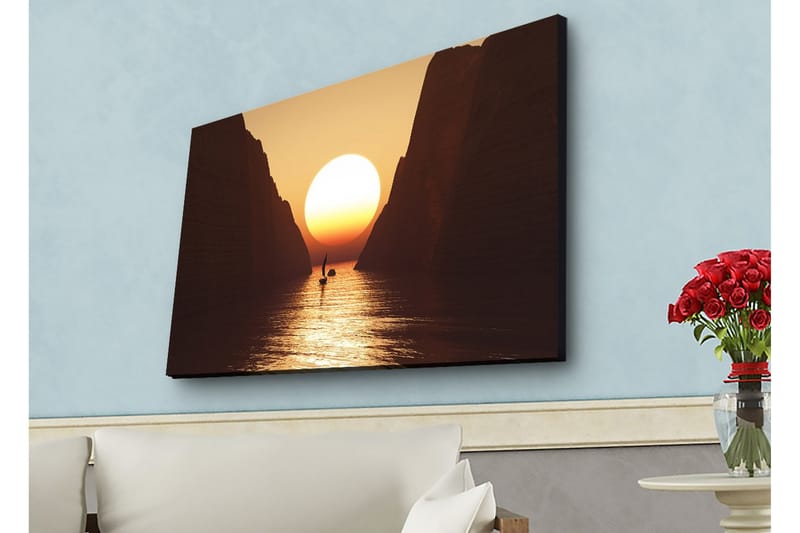 Väggdekor LED-belysning Canvas Målning - Inredning & dekor - Tavlor & konst - Canvastavla
