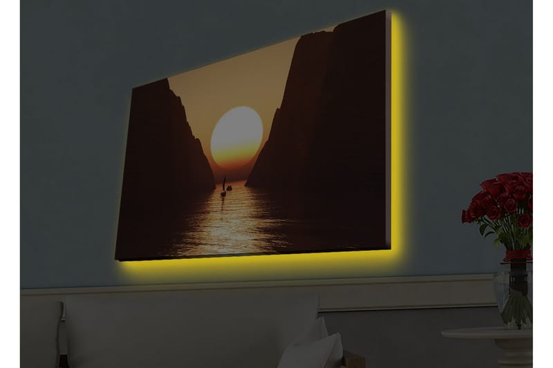Väggdekor LED-belysning Canvas Målning - Inredning & dekor - Tavlor & konst - Canvastavla