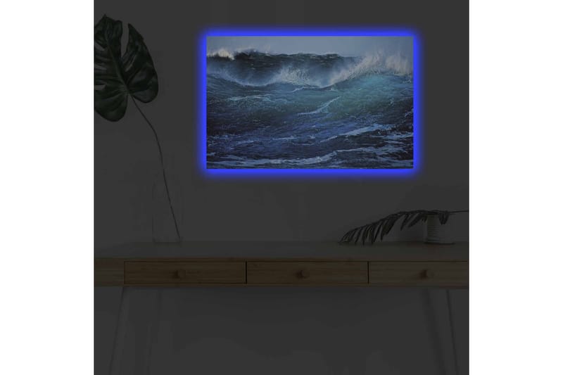Väggdekor LED-belysning Canvas Målning - Inredning & dekor - Tavlor & konst - Canvastavla