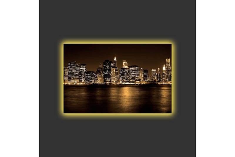Väggdekor LED-belysning Canvas Målning - Inredning & dekor - Tavlor & konst - Canvastavla