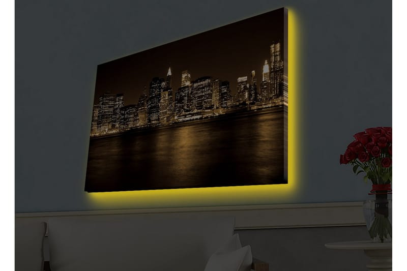 Väggdekor LED-belysning Canvas Målning - Inredning & dekor - Tavlor & konst - Canvastavla