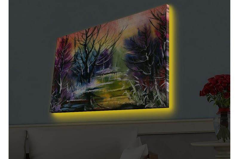 Väggdekor LED-belysning Canvas Målning - Inredning & dekor - Tavlor & konst - Canvastavla