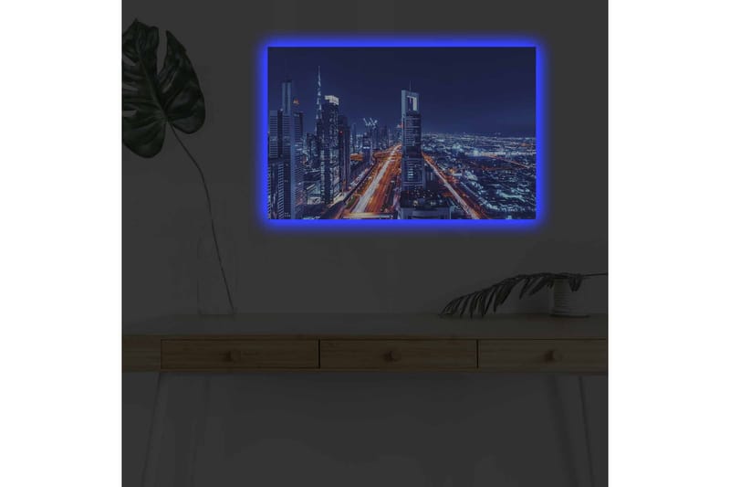 Väggdekor LED-belysning Canvas Målning - Inredning & dekor - Tavlor & konst - Canvastavla