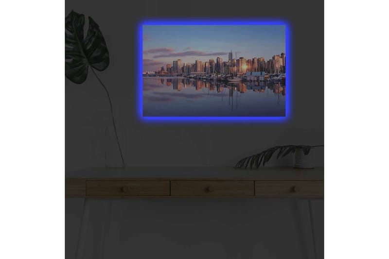Väggdekor LED-belysning Canvas Målning - Inredning & dekor - Tavlor & konst - Canvastavla