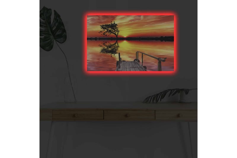 Väggdekor LED-belysning Canvas Målning - Inredning & dekor - Tavlor & konst - Canvastavla