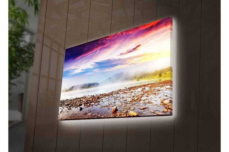 Väggdekor LED-belysning Canvas Målning - Inredning & dekor - Tavlor & konst - Canvastavla