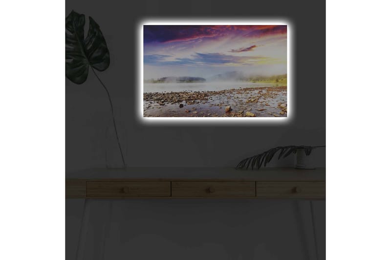 Väggdekor LED-belysning Canvas Målning - Inredning & dekor - Tavlor & konst - Canvastavla