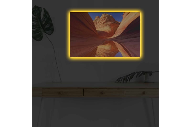 Väggdekor LED-belysning Canvas Målning - Inredning & dekor - Tavlor & konst - Canvastavla