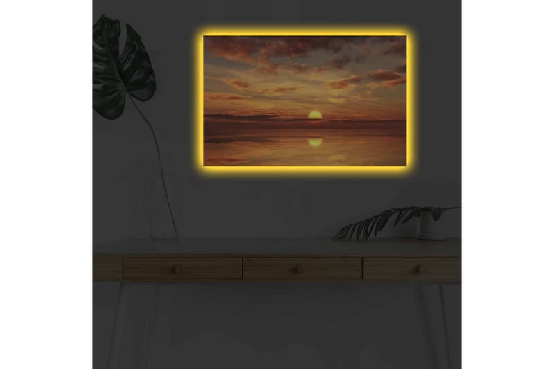 Väggdekor LED-belysning Canvas Målning - Inredning & dekor - Tavlor & konst - Canvastavla