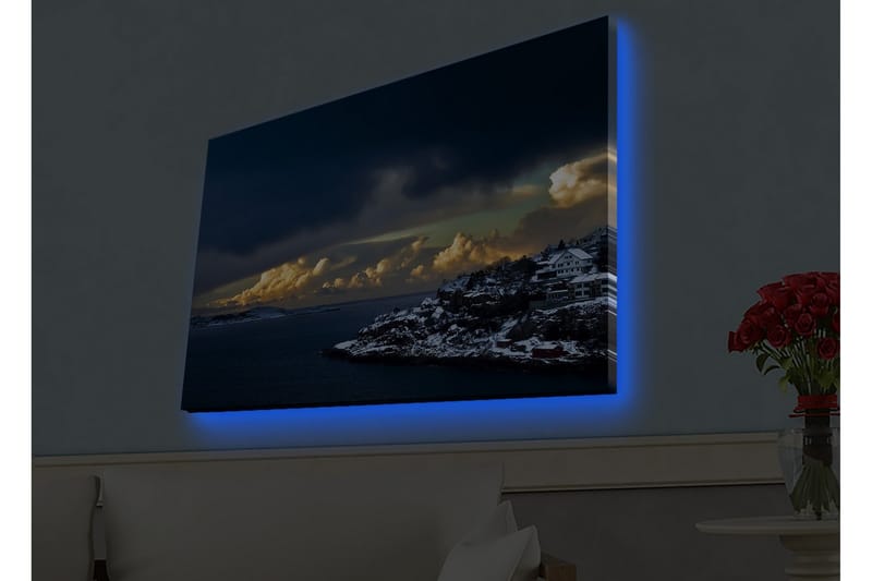 Väggdekor LED-belysning Canvas Målning - Inredning & dekor - Tavlor & konst - Canvastavla