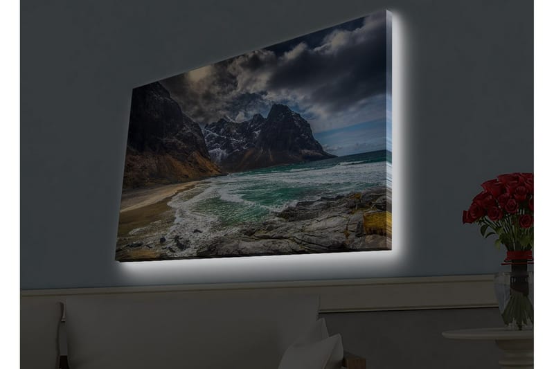 Väggdekor LED-belysning Canvas Målning - Inredning & dekor - Tavlor & konst - Canvastavla