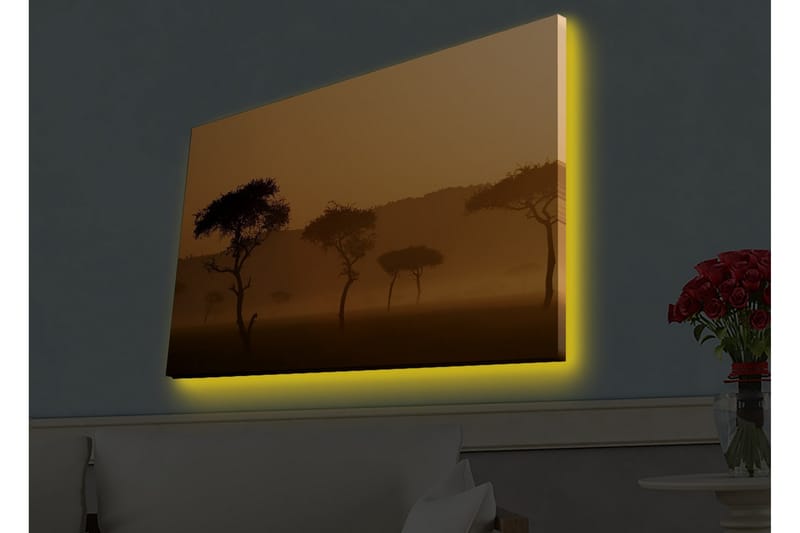 Väggdekor LED-belysning Canvas Målning - Inredning & dekor - Tavlor & konst - Canvastavla