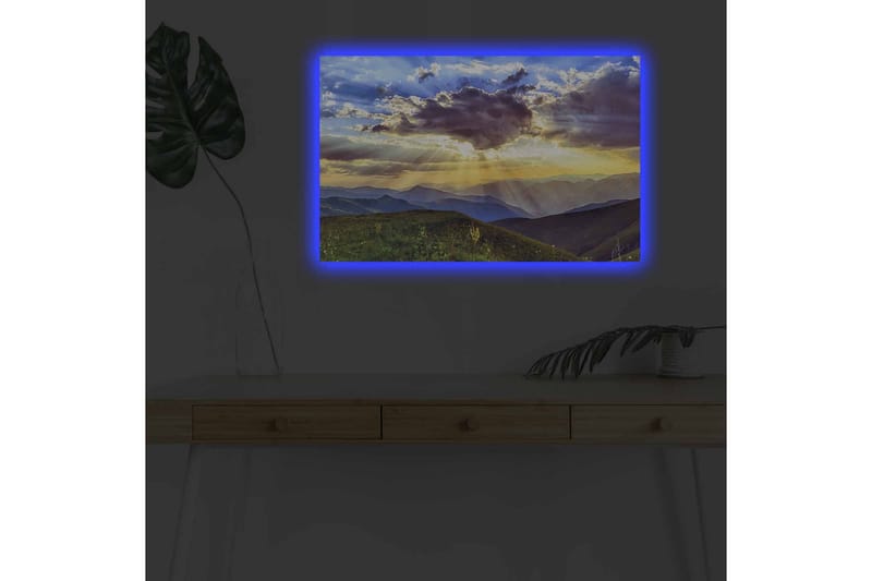 Väggdekor LED-belysning Canvas Målning - Inredning & dekor - Tavlor & konst - Canvastavla