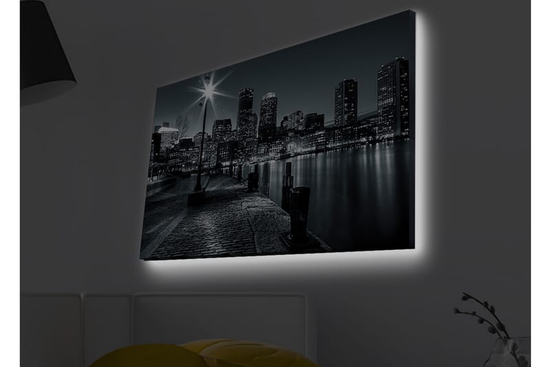 Väggdekor LED-belysning Canvas Målning - Inredning & dekor - Tavlor & konst - Canvastavla
