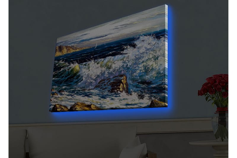 Väggdekor LED-belysning Canvas Målning - Inredning & dekor - Tavlor & konst - Canvastavla