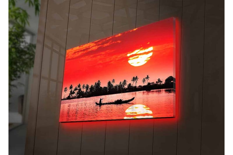 Väggdekor LED-belysning Canvas Målning - Inredning & dekor - Tavlor & konst - Canvastavla
