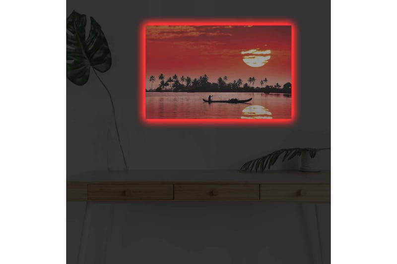 Väggdekor LED-belysning Canvas Målning - Inredning & dekor - Tavlor & konst - Canvastavla