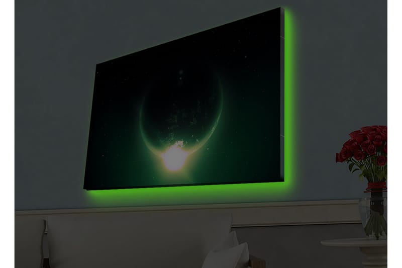 Väggdekor LED-belysning Canvas Målning - Inredning & dekor - Tavlor & konst - Canvastavla