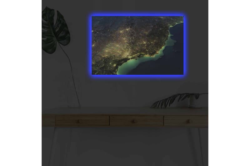 Väggdekor LED-belysning Canvas Målning - Inredning & dekor - Tavlor & konst - Canvastavla