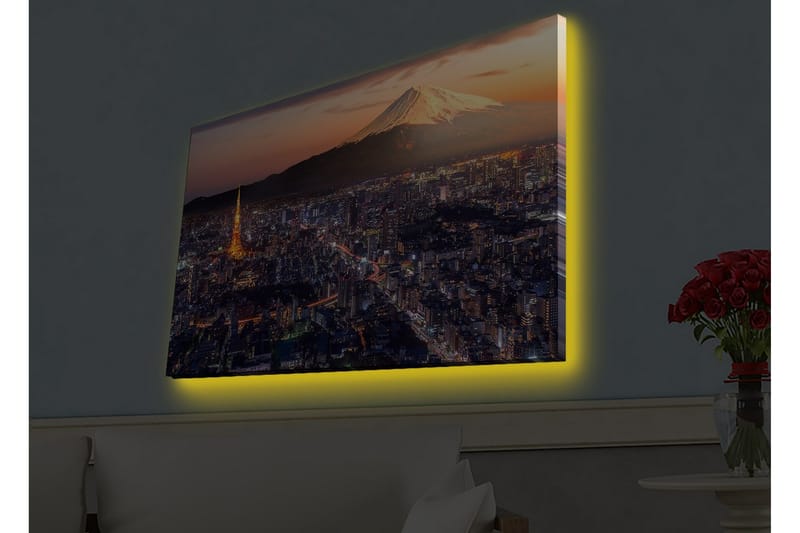 Väggdekor LED-belysning Canvas Målning - Inredning & dekor - Tavlor & konst - Canvastavla