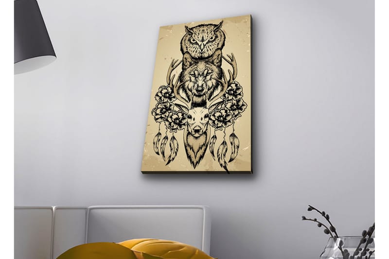 Väggdekor LED-belysning Canvas Målning - Inredning & dekor - Tavlor & konst - Canvastavla