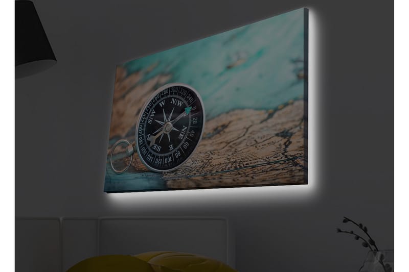 Väggdekor LED-belysning Canvas Målning - Inredning & dekor - Tavlor & konst - Canvastavla