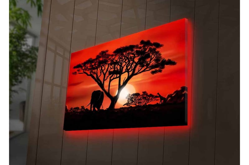Väggdekor LED-belysning Canvas Målning - Inredning & dekor - Tavlor & konst - Canvastavla