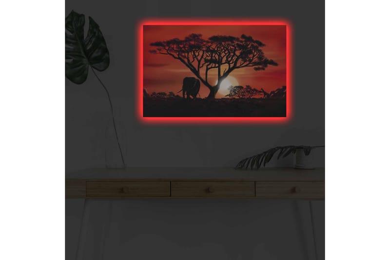 Väggdekor LED-belysning Canvas Målning - Inredning & dekor - Tavlor & konst - Canvastavla