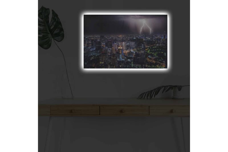 Väggdekor LED-belysning Canvas Målning - Inredning & dekor - Tavlor & konst - Canvastavla