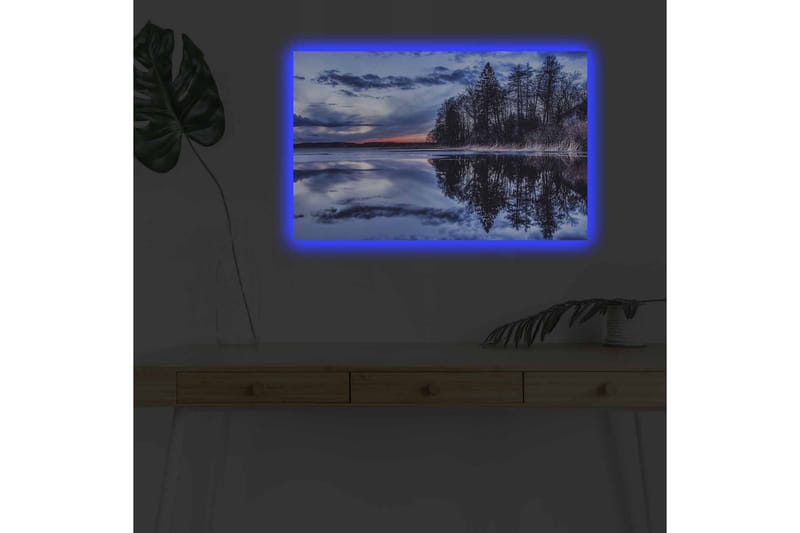 Väggdekor LED-belysning Canvas Målning - Inredning & dekor - Tavlor & konst - Canvastavla