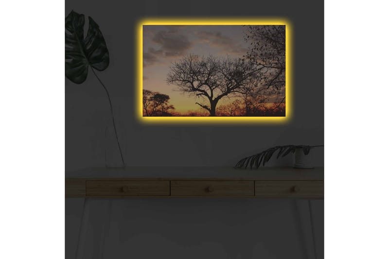 Väggdekor LED-belysning Canvas Målning - Inredning & dekor - Tavlor & konst - Canvastavla