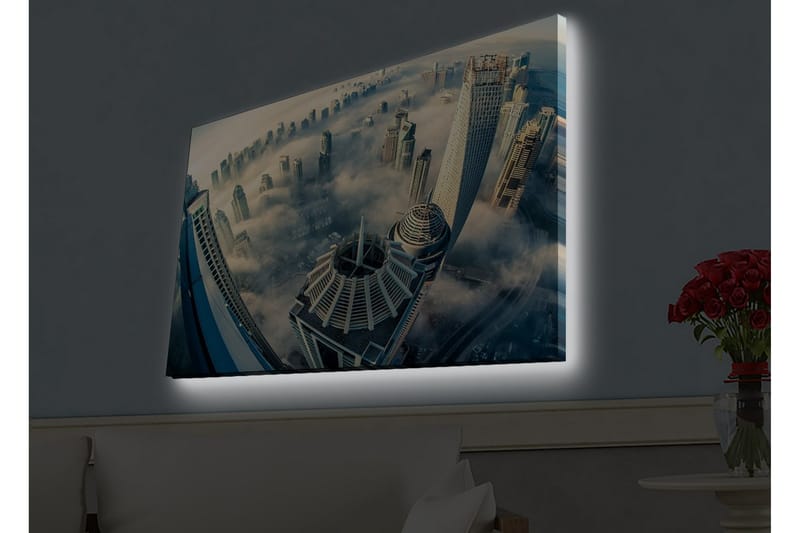 Väggdekor LED-belysning Canvas Målning - Inredning & dekor - Tavlor & konst - Canvastavla